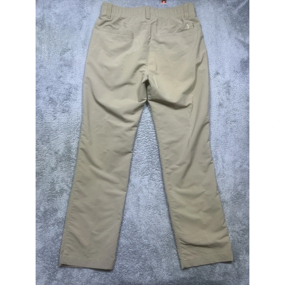 Under Armour Pants Mens‎ 34x32 Beige Golf Chino Cotton Blend Stretch Activewear